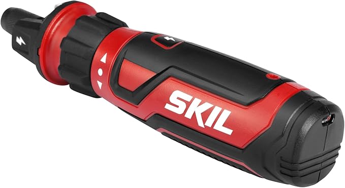 SKIL Rechargeable 4V Cordless Screwdriver with Circuit Sensor Technology Includes 45pcs Bit Set, USB Charging Cable, Carrying Case - SD561204 - Image 6
