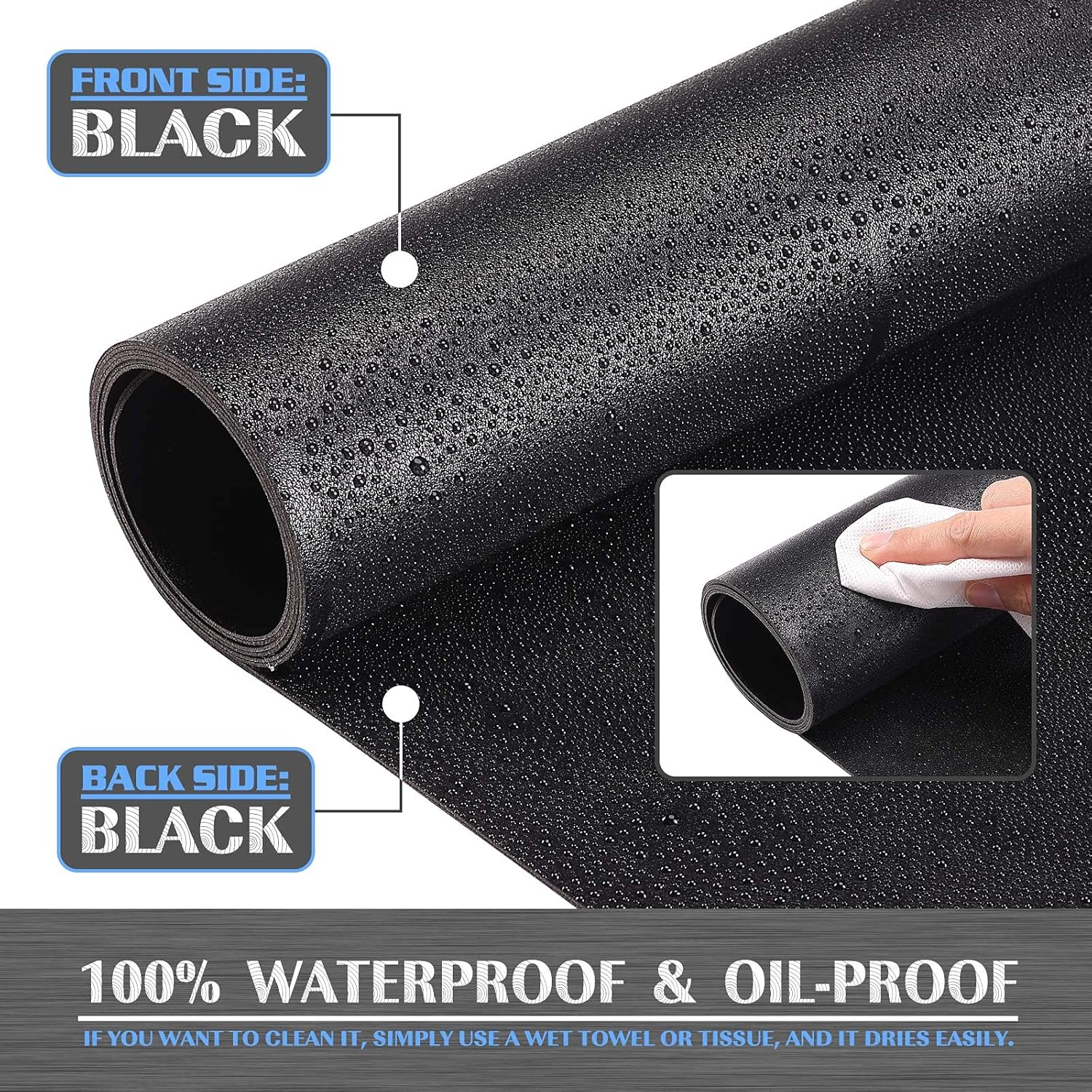 K KNODEL Leather Desk Mat, Large Office Desk Pad, Computer Desk Mat, Laptop Mat for Desk, Desk Protecor Mat, Desktop Mat, Desk Writing Pad, Desk Blotter Pad, Desk Cover Mat (31.5"x15.7", Black) - Image 3