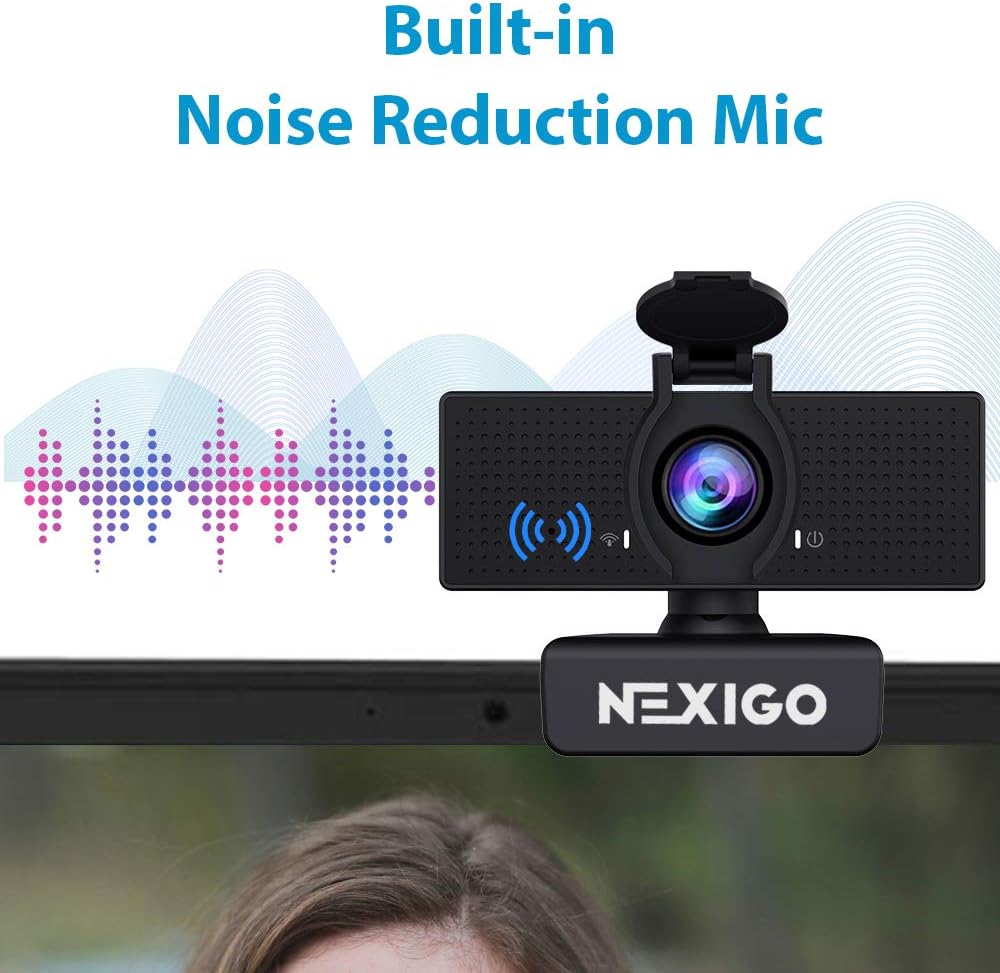 NexiGo N60 1080P Webcam with Microphone, Adjustable FOV, Zoom, Software Control & Privacy Cover, USB HD Computer Web Camera, Plug and Play, for Zoom/Skype/Teams, Conferencing and Video Calling - Image 4
